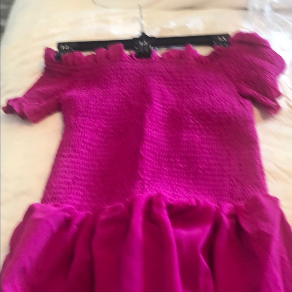 Gorgeous Fuscia tube top dress with lined skirt.